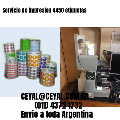 Servicio de impresion 4450 etiquetas