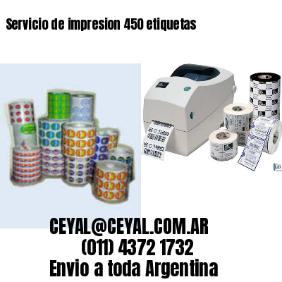 Servicio de impresion 450 etiquetas