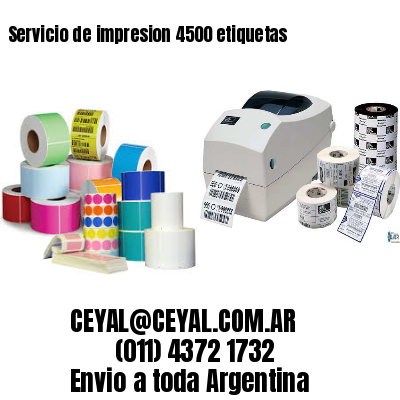 Servicio de impresion 4500 etiquetas