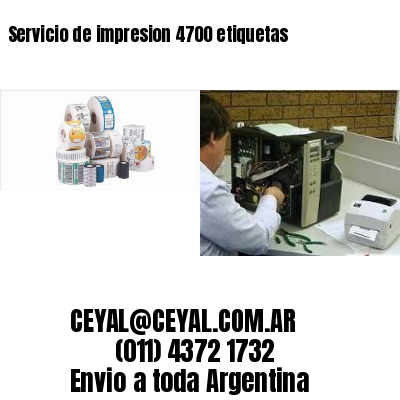 Servicio de impresion 4700 etiquetas