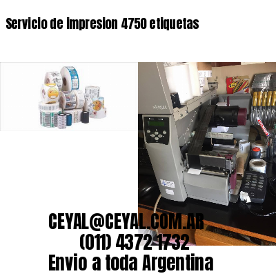 Servicio de impresion 4750 etiquetas