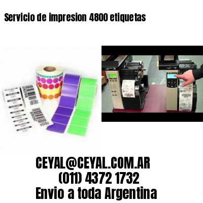 Servicio de impresion 4800 etiquetas