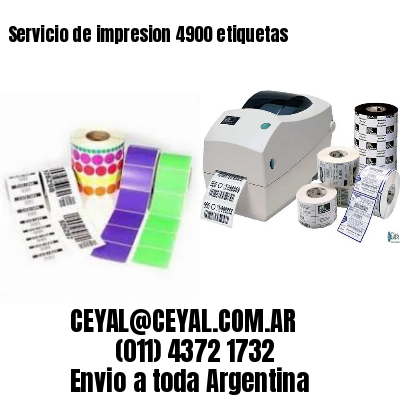 Servicio de impresion 4900 etiquetas
