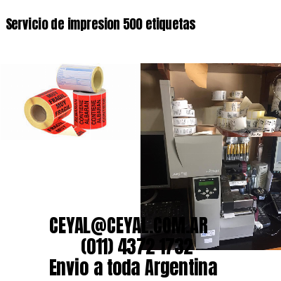 Servicio de impresion 500 etiquetas