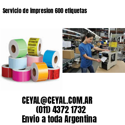 Servicio de impresion 600 etiquetas