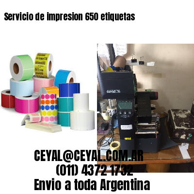 Servicio de impresion 650 etiquetas