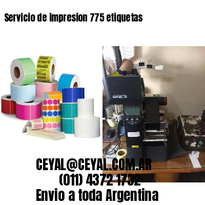 Servicio de impresion 775 etiquetas