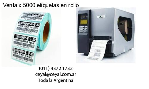 Venta x 5000 etiquetas en rollo