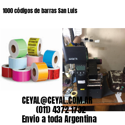 1000 códigos de barras San Luis
