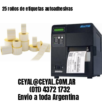 25 rollos de etiquetas autoadhesivas