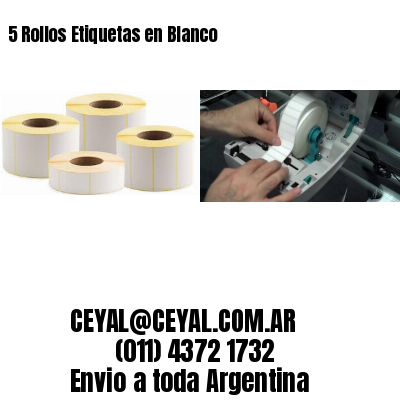 5 Rollos Etiquetas en Blanco
