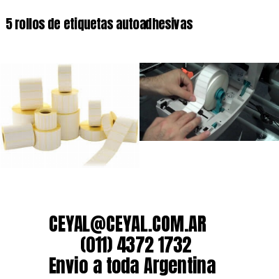 5 rollos de etiquetas autoadhesivas