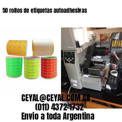 50 rollos de etiquetas autoadhesivas