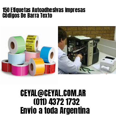 150 Etiquetas Autoadhesivas Impresas Códigos De Barra Texto