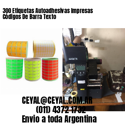 300 Etiquetas Autoadhesivas Impresas Códigos De Barra Texto
