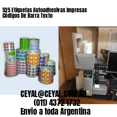 525 Etiquetas Autoadhesivas Impresas Códigos De Barra Texto