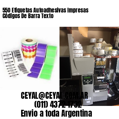 550 Etiquetas Autoadhesivas Impresas Códigos De Barra Texto