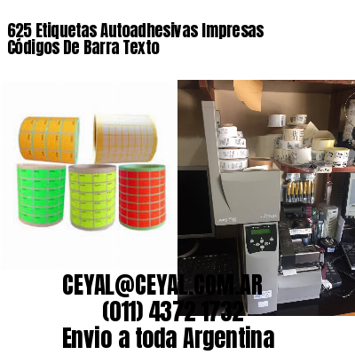 625 Etiquetas Autoadhesivas Impresas Códigos De Barra Texto