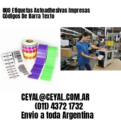 800 Etiquetas Autoadhesivas Impresas Códigos De Barra Texto