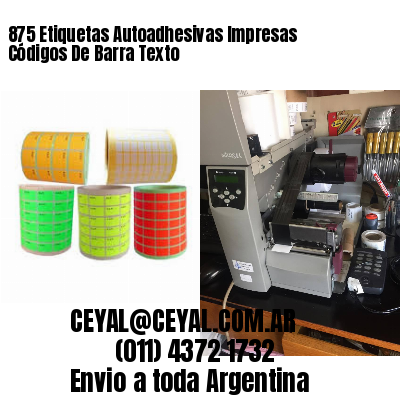875 Etiquetas Autoadhesivas Impresas Códigos De Barra Texto