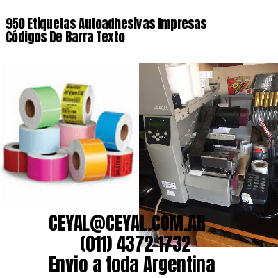 950 Etiquetas Autoadhesivas Impresas Códigos De Barra Texto