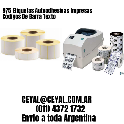975 Etiquetas Autoadhesivas Impresas Códigos De Barra Texto