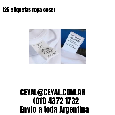 125 etiquetas ropa coser