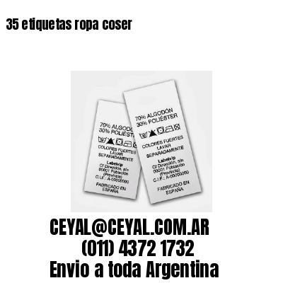 35 etiquetas ropa coser