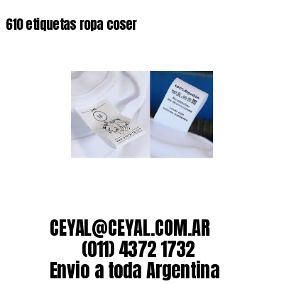 610 etiquetas ropa coser