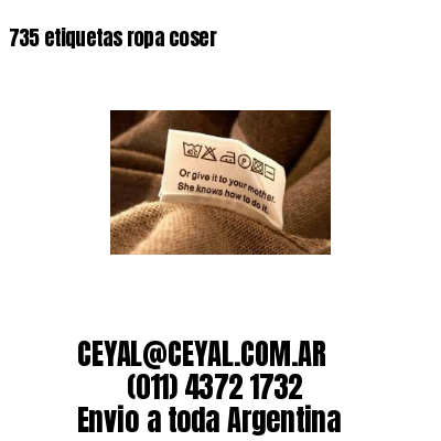 735 etiquetas ropa coser