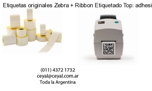 Etiquetas originales Zebra Ribbon Etiquetado Top: adhesivo ribbo