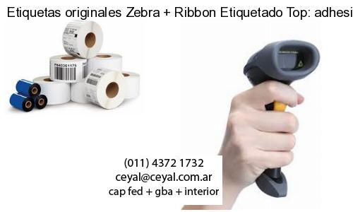 Etiquetas originales Zebra Ribbon Etiquetado Top: adhesivo ribbo