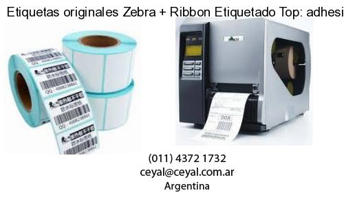 Etiquetas originales Zebra Ribbon Etiquetado Top: adhesivo ribbo