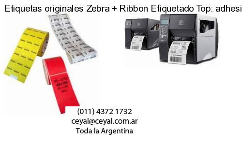 Etiquetas originales Zebra Ribbon Etiquetado Top: adhesivo ribbo