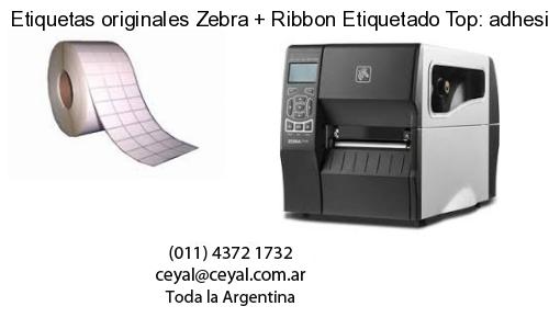 Etiquetas originales Zebra   Ribbon Etiquetado Top: adhesivo   ribbo