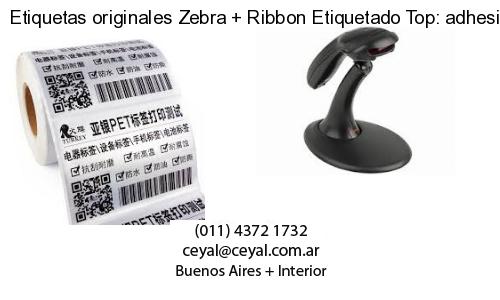 Etiquetas originales Zebra Ribbon Etiquetado Top: adhesivo ribbo