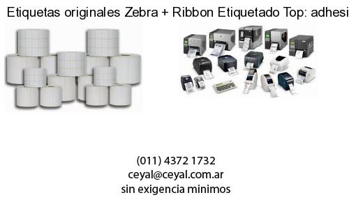Etiquetas originales Zebra Ribbon Etiquetado Top: adhesivo ribbo