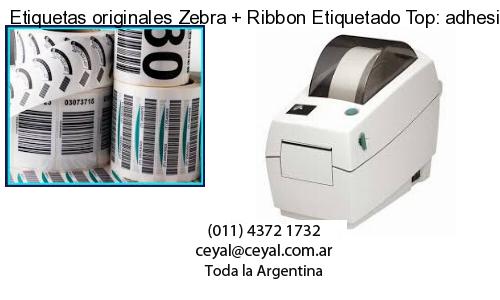 Etiquetas originales Zebra Ribbon Etiquetado Top: adhesivo ribbo