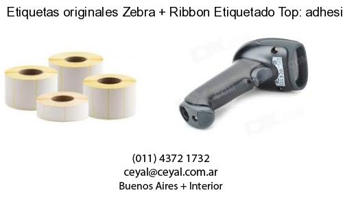 Etiquetas originales Zebra Ribbon Etiquetado Top: adhesivo ribbo