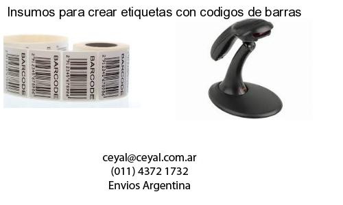 Insumos para crear etiquetas con codigos de barras