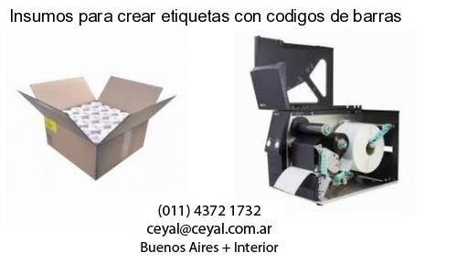 Insumos para crear etiquetas con codigos de barras