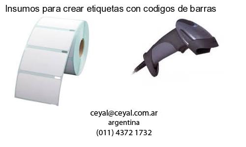Insumos para crear etiquetas con codigos de barras