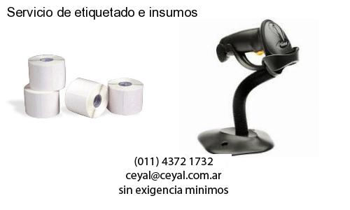Servicio de etiquetado e insumos