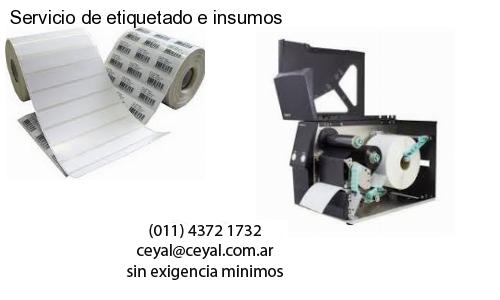 Servicio de etiquetado e insumos