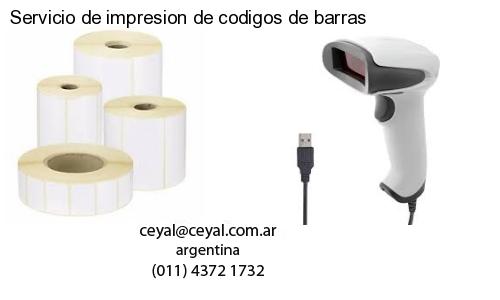 Servicio de impresion de codigos de barras