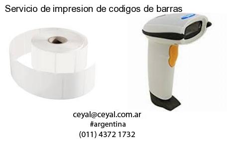 Servicio de impresion de codigos de barras