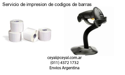 Servicio de impresion de codigos de barras