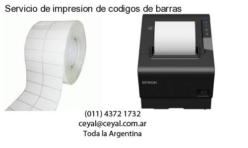 Servicio de impresion de codigos de barras
