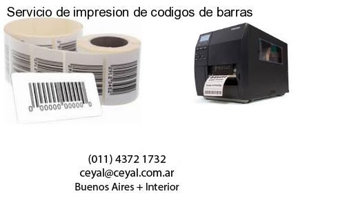 Servicio de impresion de codigos de barras