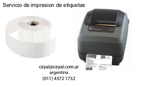 Servicio de impresion de etiquetas
